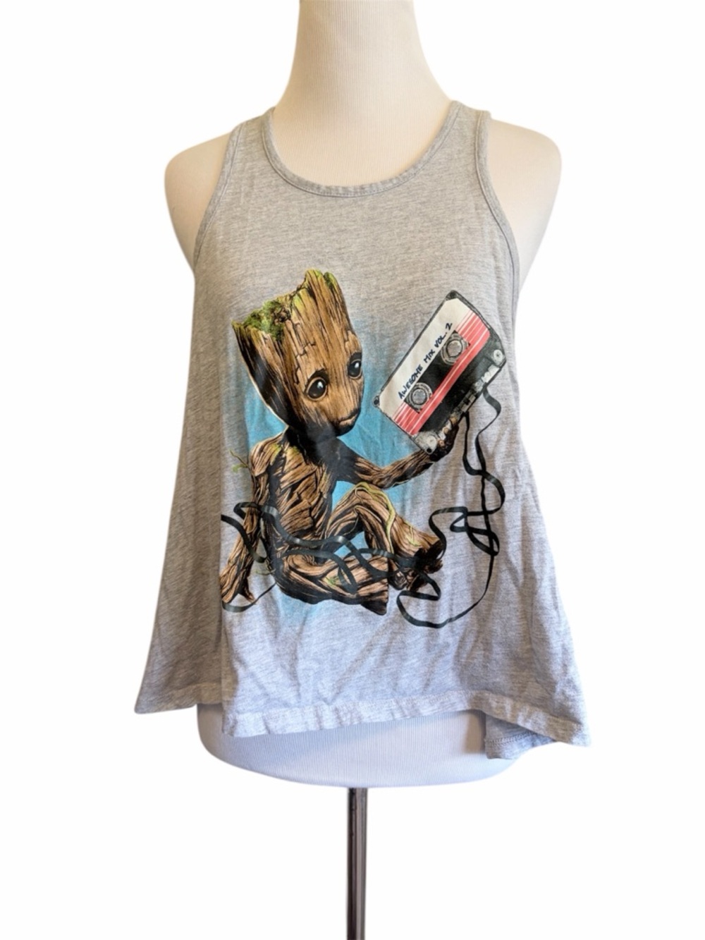 Mighty fine medium guardians of the galaxy groot tank top